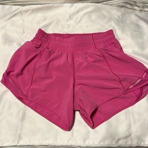 Lululemon Hotty Hot shorts 4inch size 4 bright pink